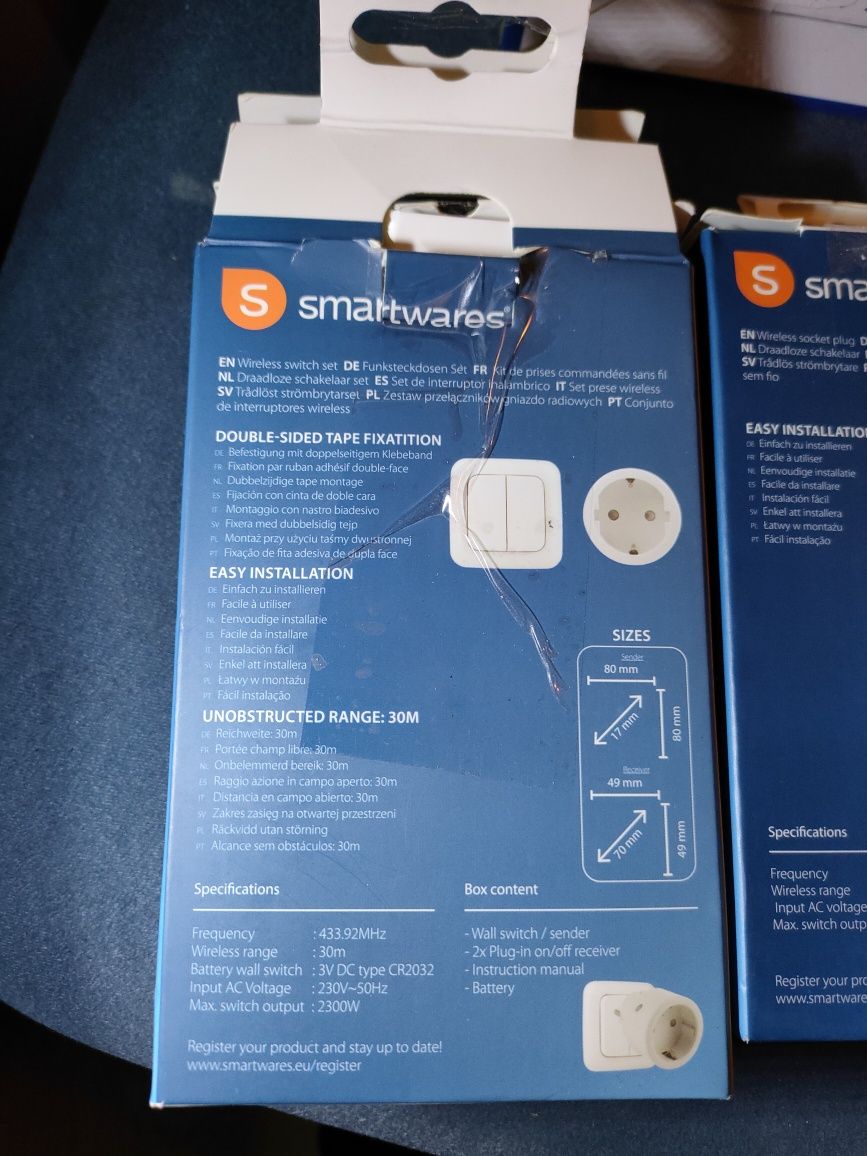 Set smartwares włącznik przełącznik wifi wtyczka