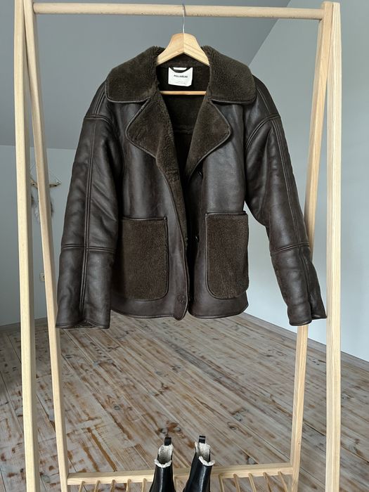 Шоколадна дублянка pull anad bear S