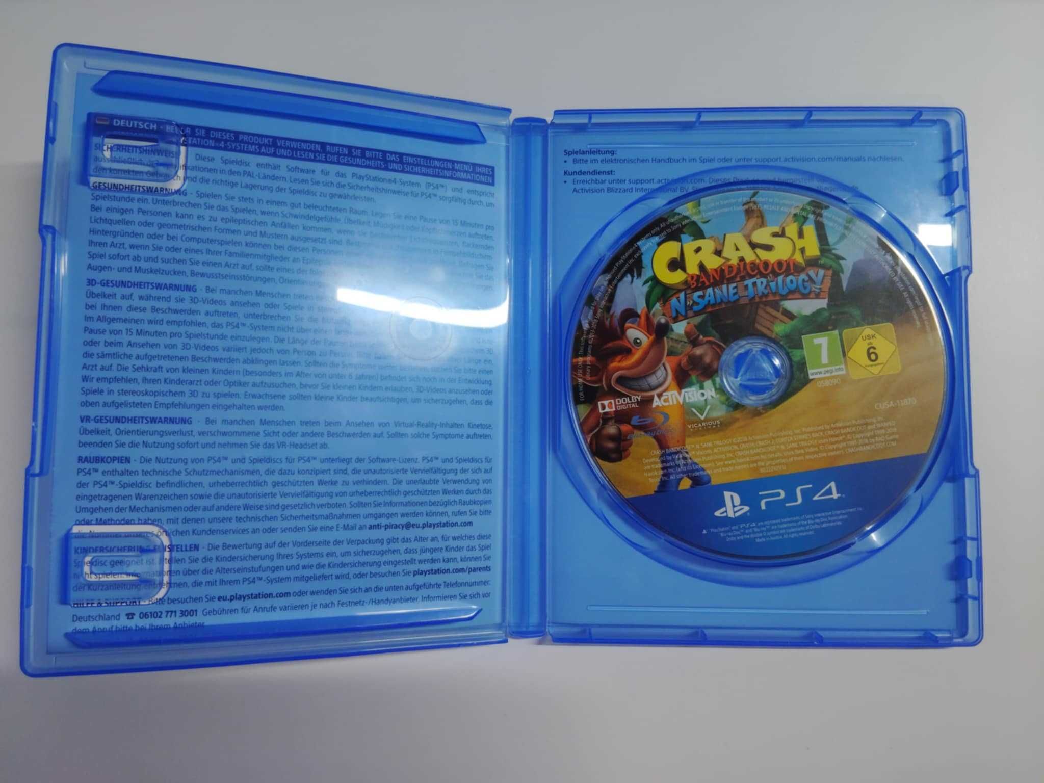 Crash Bandicoot N. Sane Trilogy PS4 Angielska wersja gry