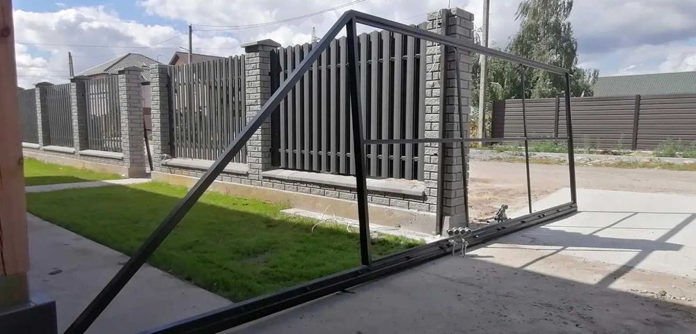 Каркас відкатних воріт, Монтаж відкатних воріт, Підвісні ворота