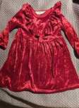 Sukienka welurowa czerwona HM H&M 2-4 lata 98/104 110