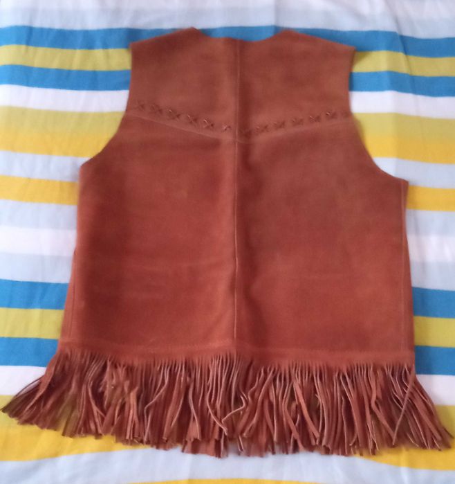 Colete vintage (couro de vaca)