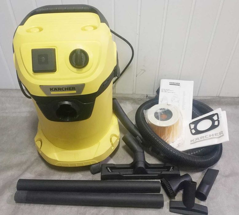 odkurzacz warsztatowy karcher WD 3P z elektrogniazdem + filtr