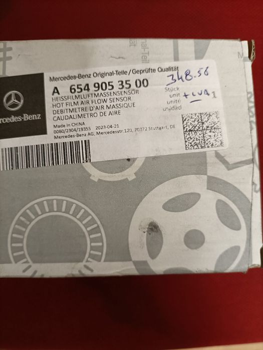 Medidor massa de ar novo ainda na caixa Mercedes Sprinter 316 CDI ano