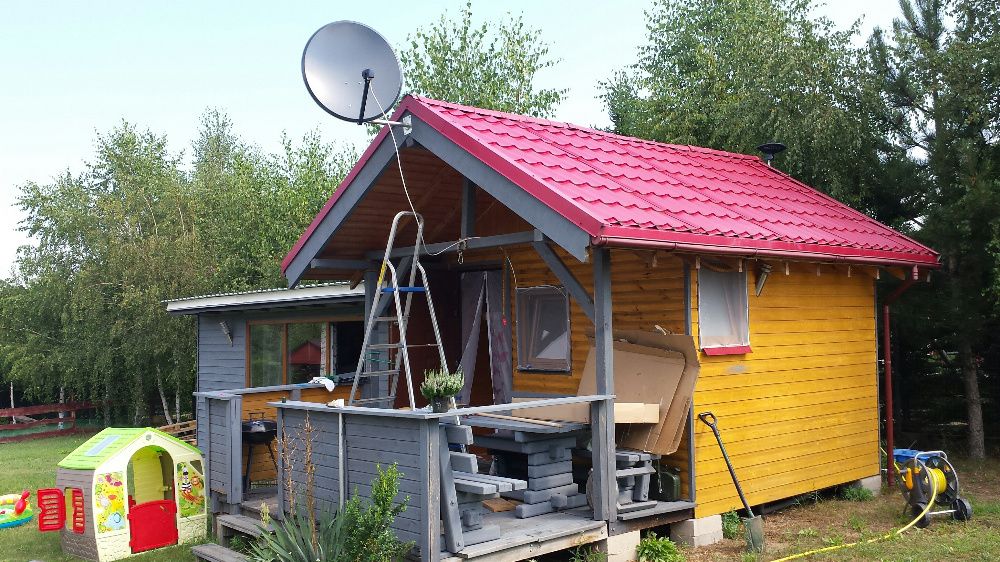 DOMEK LETNISKOWY nad jeziorem Wąchabno. Grzyby, ryby. Działka 8 ar.