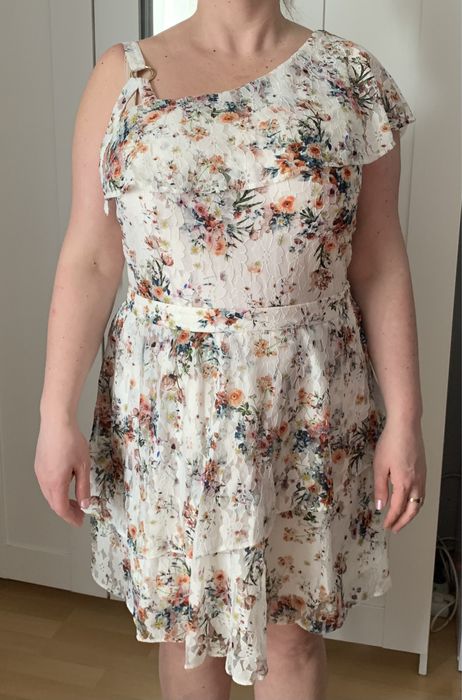 Modny komplet bluzka + spódnica w kwiaty r. 42 Orsay