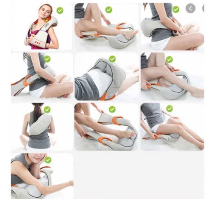 Роликовий масажер для шиї, плечей і всього тіла з підігрівом