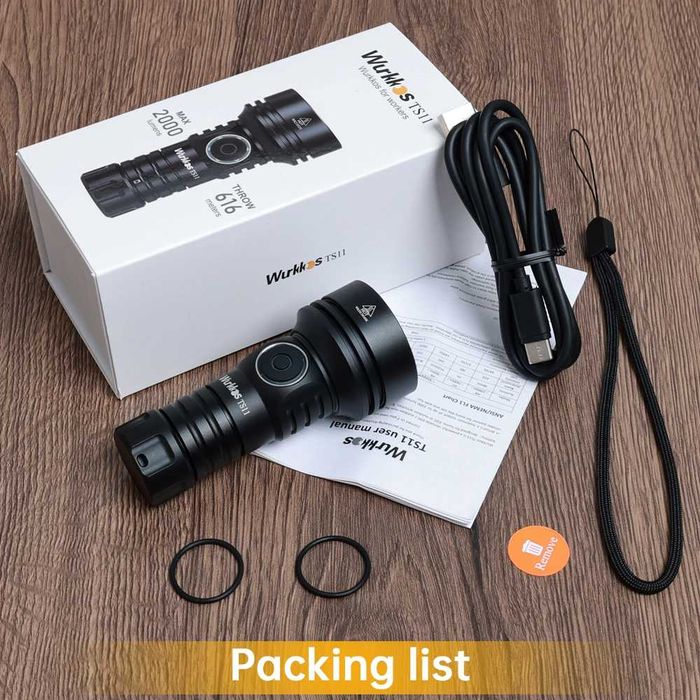 Latarka EDC Wurkkos TS11 USB-C 2000lm RGB + akumulator