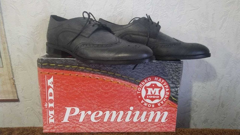 туфли темносерые Mida Premium
