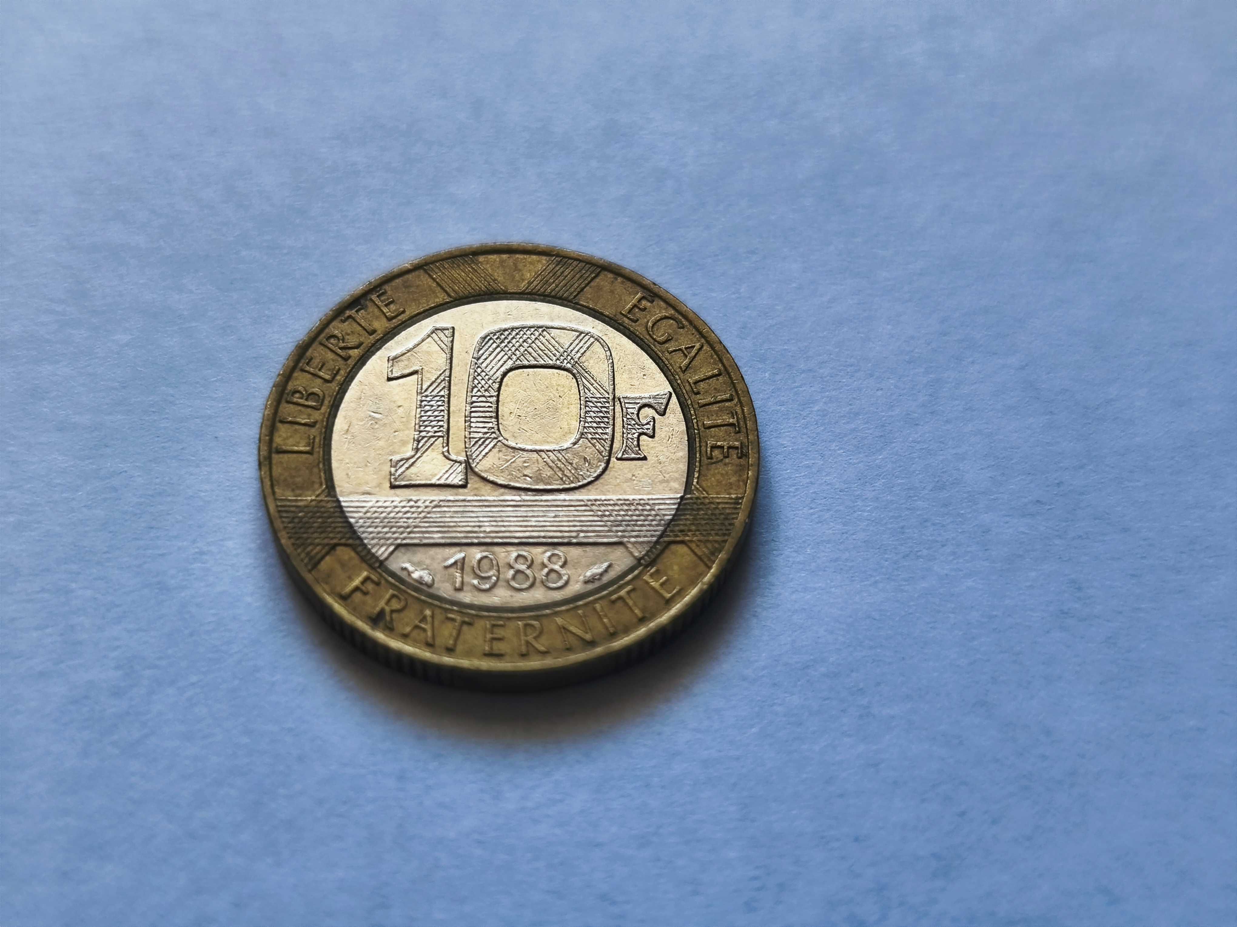 Stara Moneta Francja 10F Franki 1988r