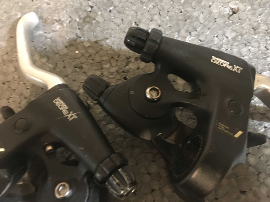 Retro MTB klamkomanetki Shimano Deore XT ST-M095 szlifowane klamki