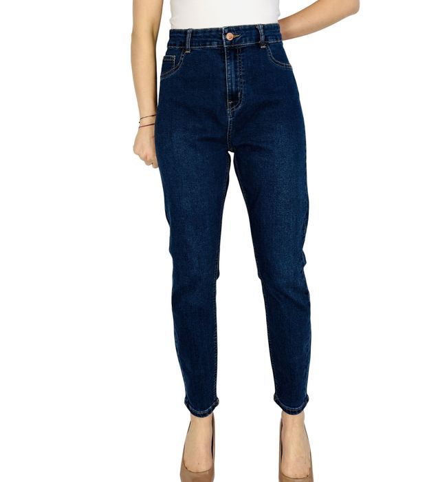 Granatowe mom jeans z wysokim stanem XXL 44 Denim Co.