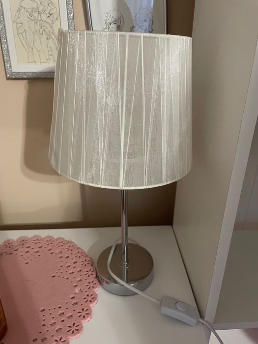 Lampa lampka srebrna