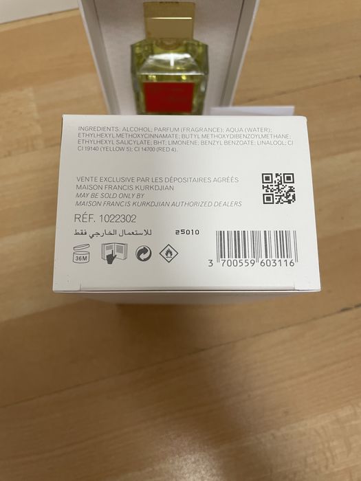 Perfume baccarat rougue 540