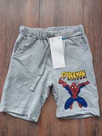 Nowe spodenki Marvel Spiderman 128 cm plus bluzka