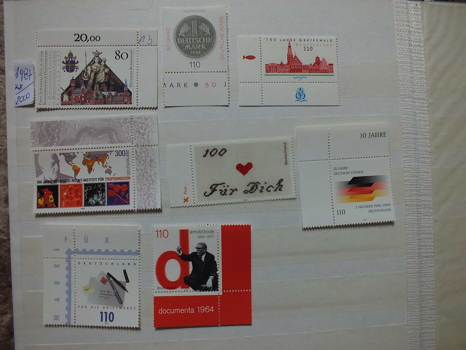 8szt. znaczki margines RFN 1987/2000r.,Niemcy BRD stan** czyste,klej