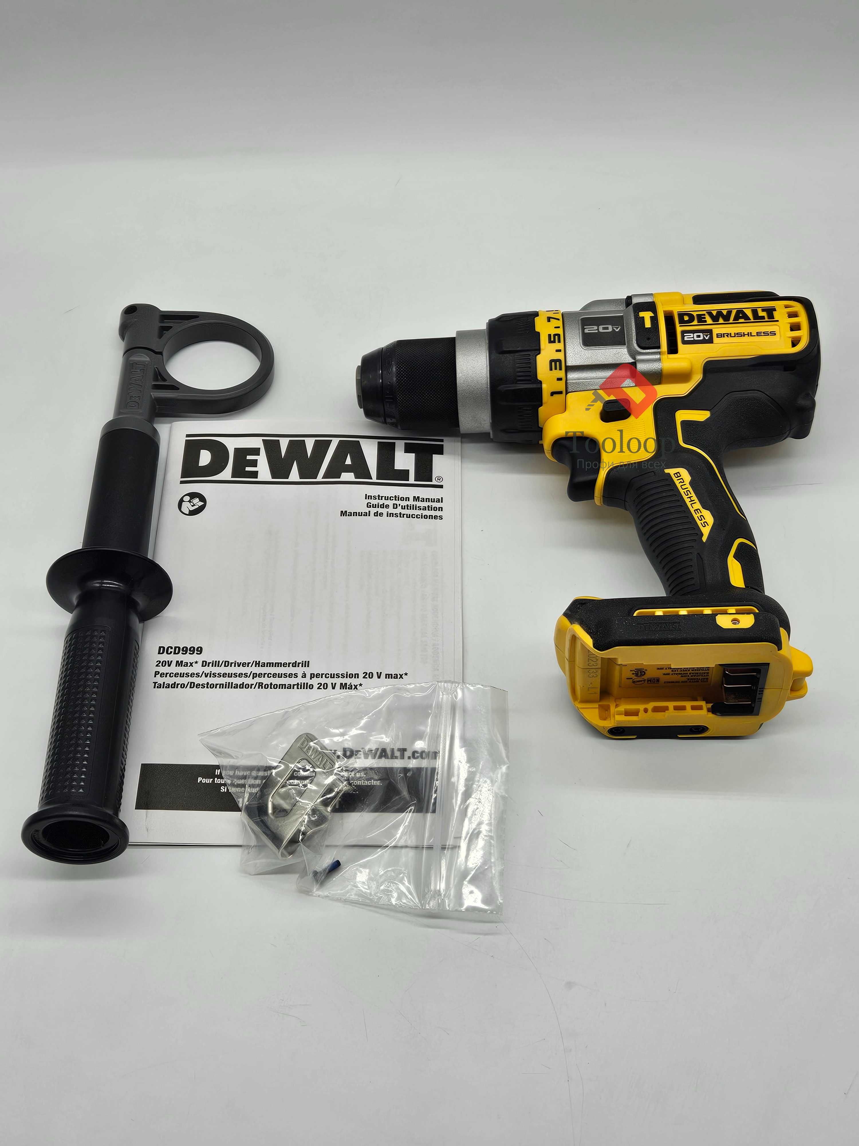 Аккумуляторная бесщеточная дрель-шуруповерт DeWALT DCD999 20V MAX