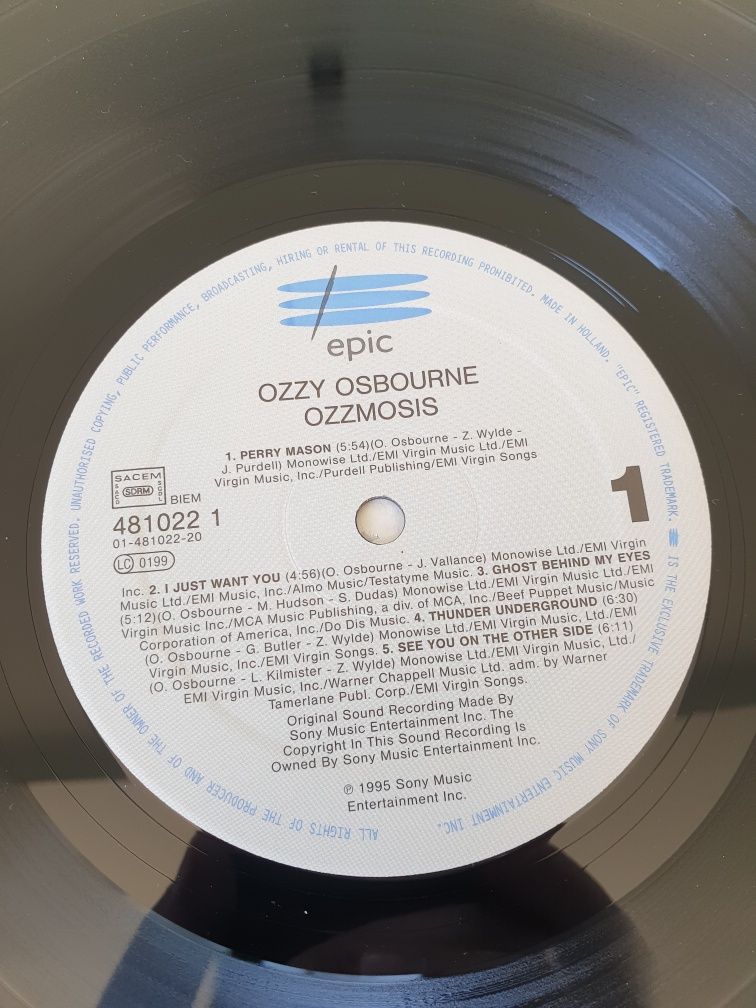 Winyl Ozzy Osbourne - Ozzmosis, 1st press, piękny stan