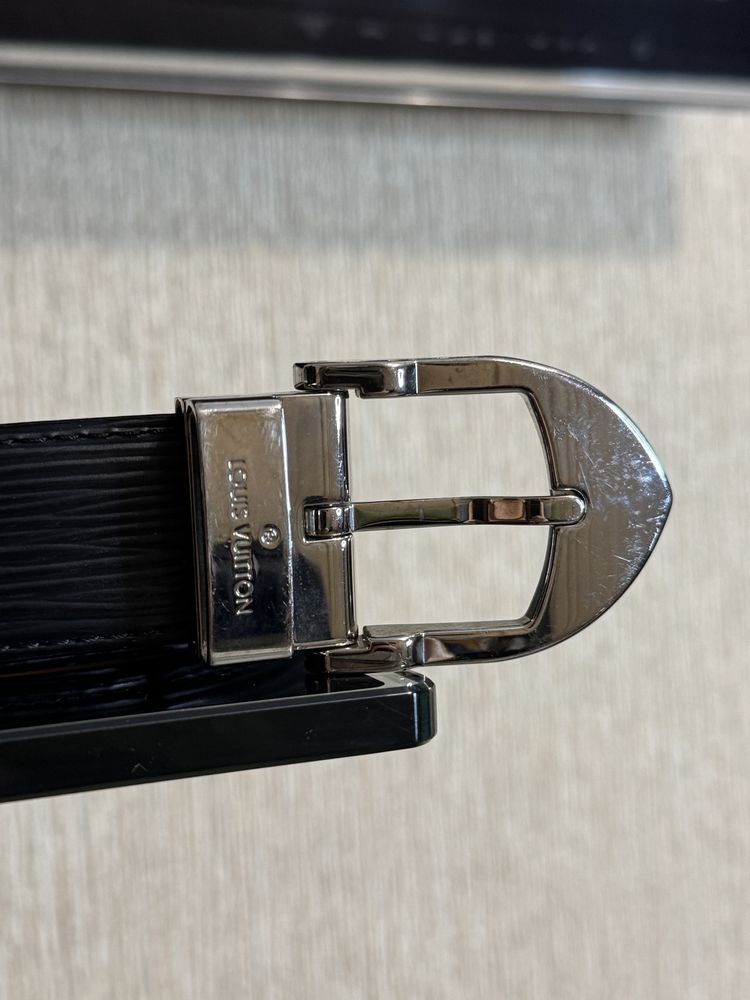 Шкіряний чоловічий ремінь louis vuitton  m6833 black, оригінал
