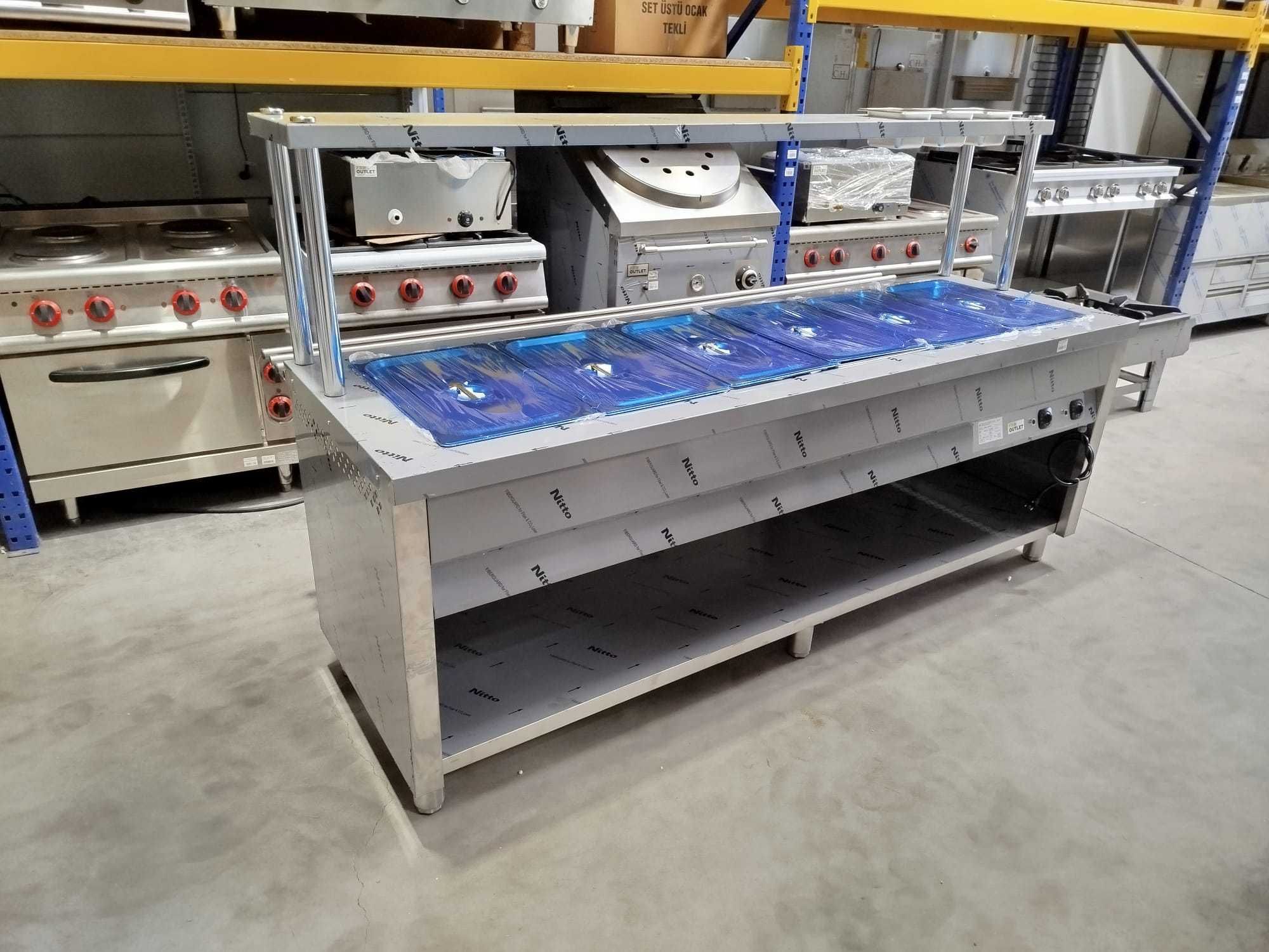 Banho-Maria 6 cuvetes em Inox + Self-Service - NOVA