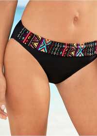 B.P.C figi bikini czarne w kolorowe wzory ^46