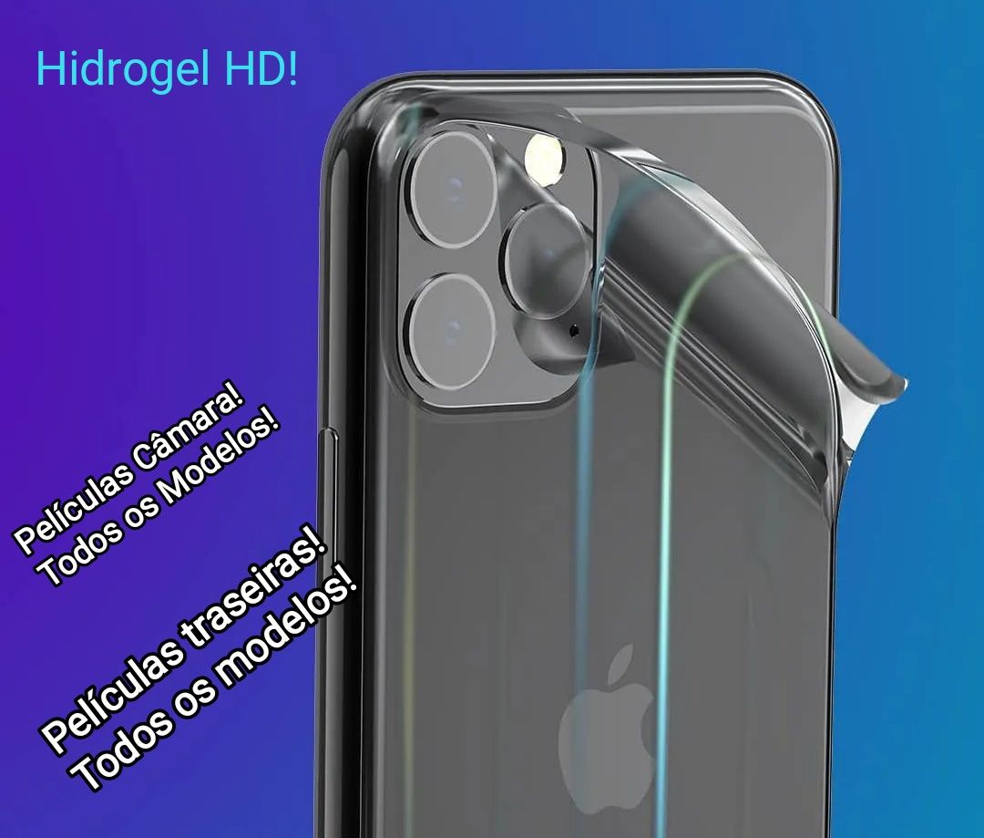 Película Hidrogel HD P/ iPhone 16 / iPhone 16 Pró / iPhone 16 Pró Max