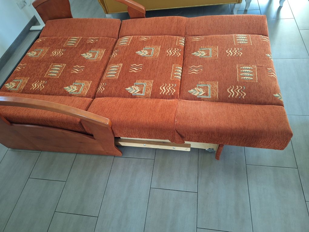 Sofa amerykanka z funkcją spania pojemnik na pościel