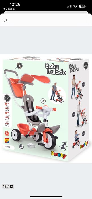 Rowerek smoby 3w1