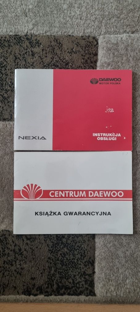 Daewoo Nexia instrukcją i książka gwarancyjna