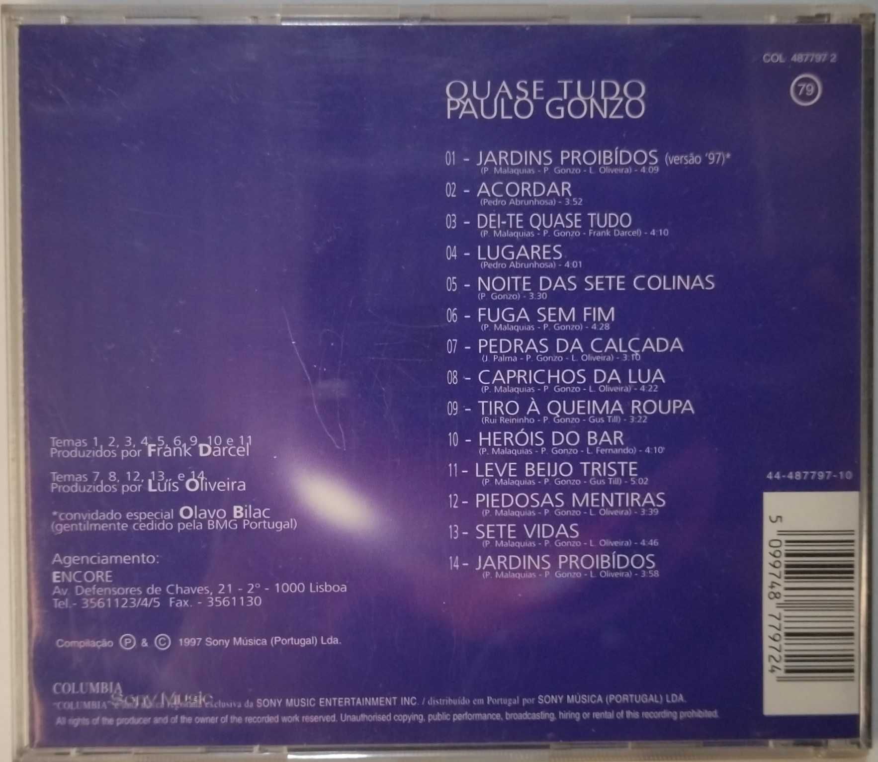 Paulo Gonzo - Quase Tudo | 1 CD