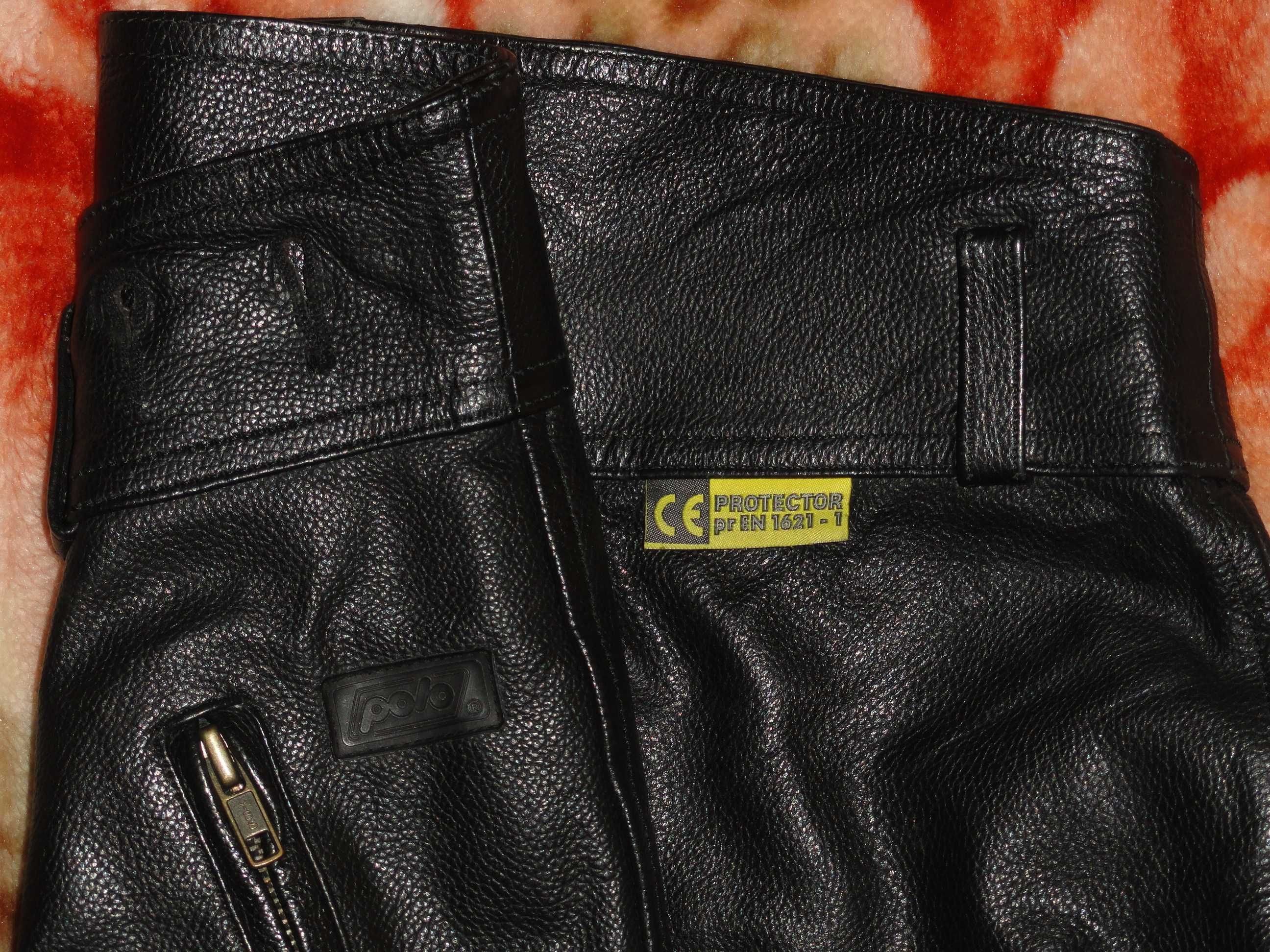 Эксклюзивные кожаные брюки штаны «POLO» (Leather натуральная кожа)