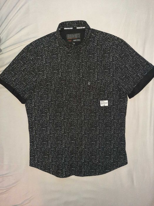 Koszula wrzorzysta z krótkimi rękawami