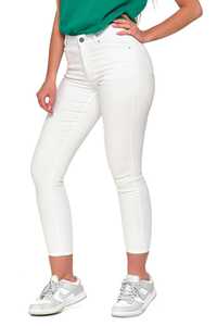 Moraj spodnie damskie jeansy białe r.2XL