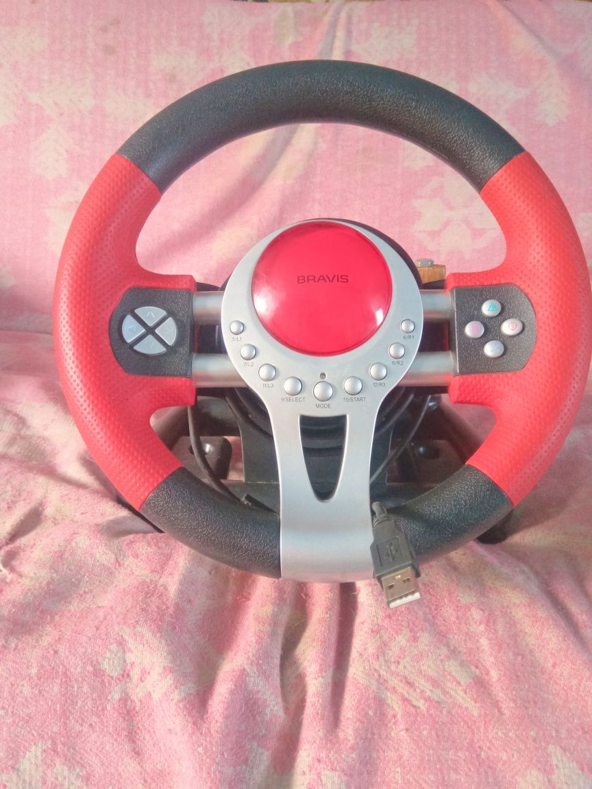Ігровий руль bravis pu-v5
