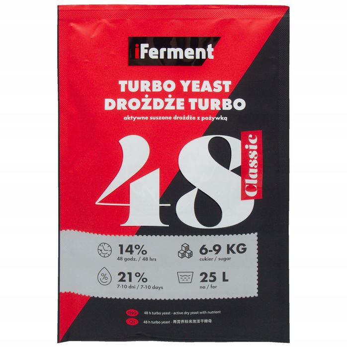 Drożdże Gorzelnicze IFERMENT CLASSIC 48 TURBO Mocne do 21%