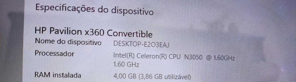 Computador Portátil HP Pavilionx360 Convertible