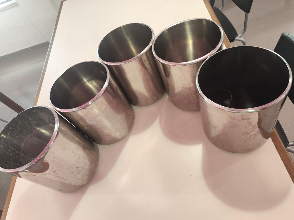 5 recepientes inox