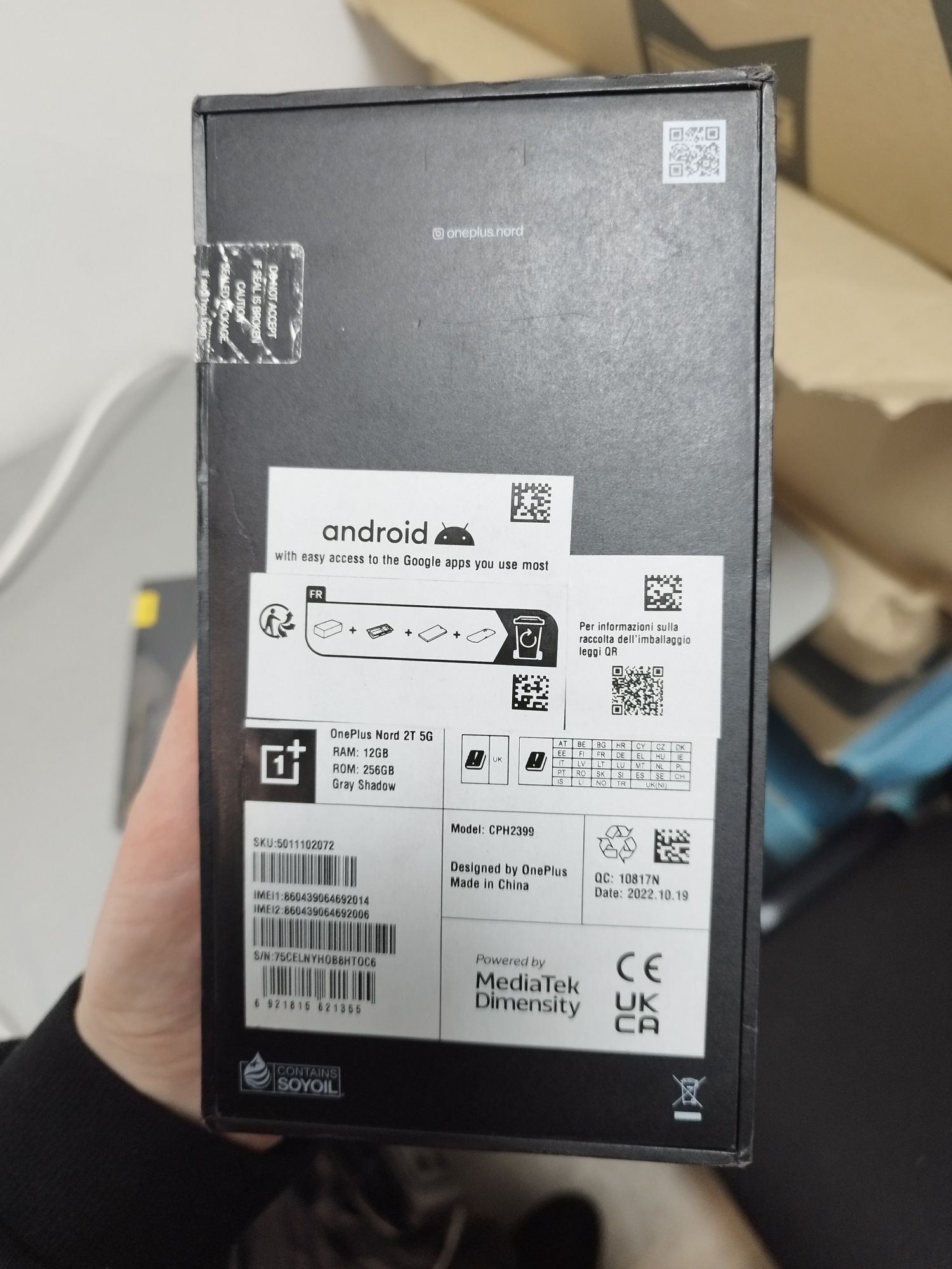 One Plus Nord 2T 5g 256gb