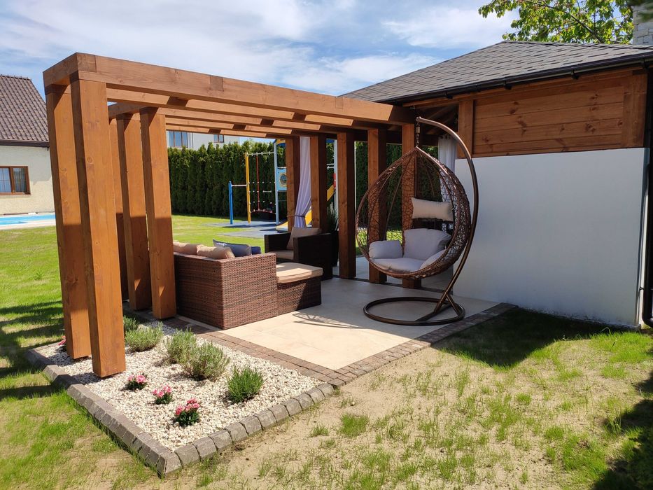 Altana kwadratowa 4,5x 4,5 m / Drewno KVH / Montaż w cenie