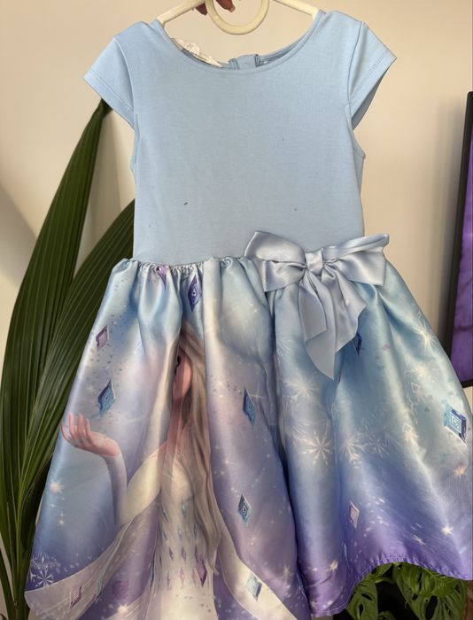 Sukienka na bal przebieranców kraina lodu  elsa 100 116 hm h&m