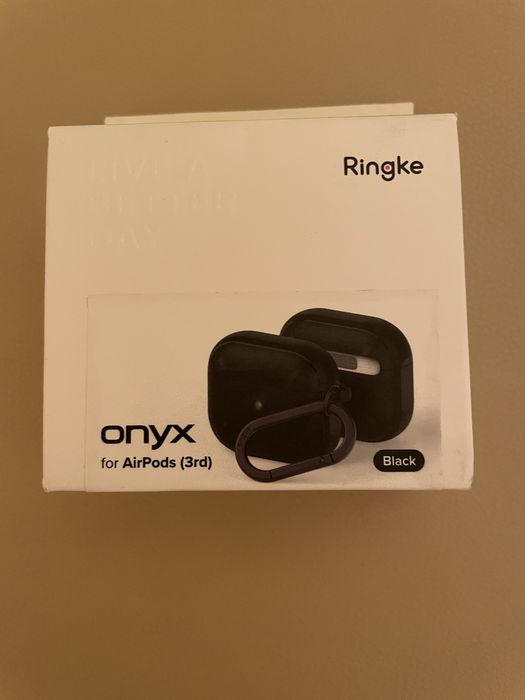 Чехол Case для навушників AirPods 3 Ringke onyx black
