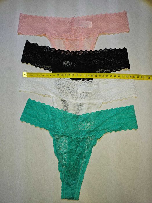 Majtki damskie stringi koronkowe M