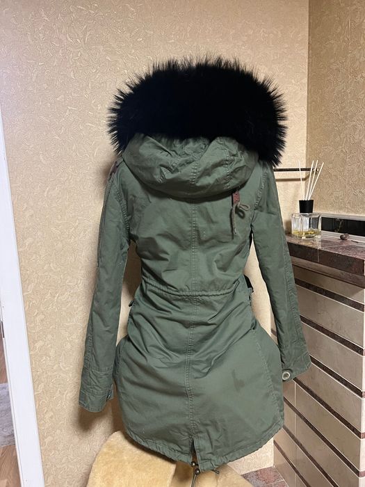 Парка котонова з натуральним хутром