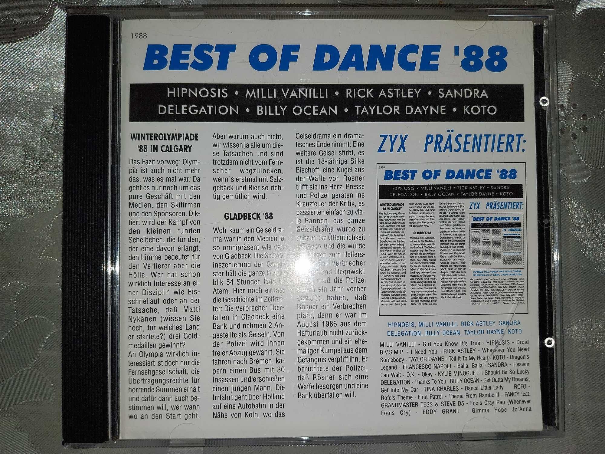 Best Of Dance '88 ZYX Music. Płyta CD. Trudno dostępna na rynku.