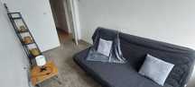 Sofa Nynhamn/Beddinge Ikea, rozłożona łóżko 140x200, superstan materac