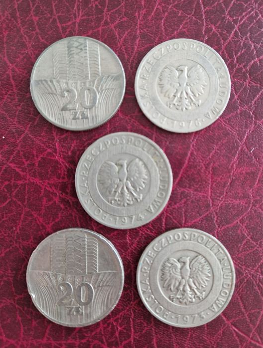 20 zł Wieże Kłosy 1973 / 1974 / 1976