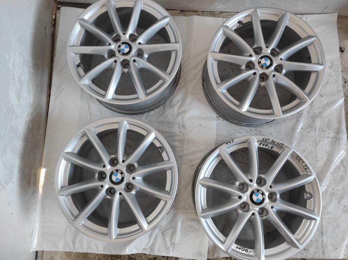 495 Felgi aluminiowe ORYGINAŁ BMW R 16 5x112 otwór 66,6 Bardzo Ładne