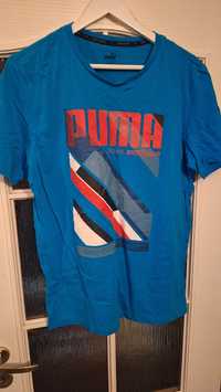 Bluzka T-shirt meski Puma niebieski r. L nowa