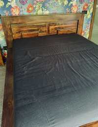 Łóżko lite drewno, meble kolonialne 190x225