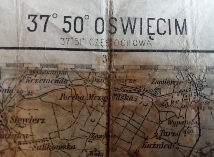 Stara Mapa sztabowa Prusy K.u.K Ost Front Rzesza ter Polski , Oświęcim